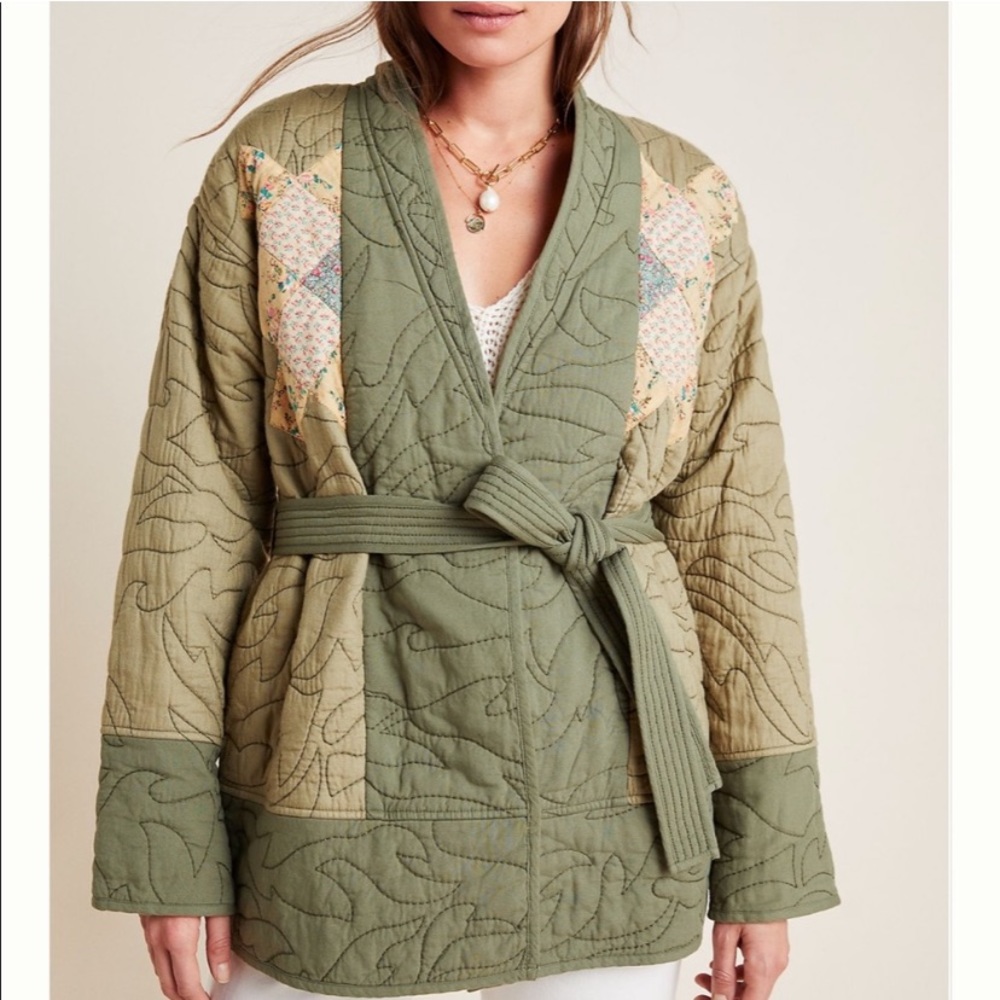 Anthropologie quilted kimono jacket